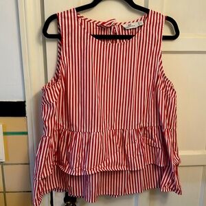 Vineyard Vine striped peplum top. XL